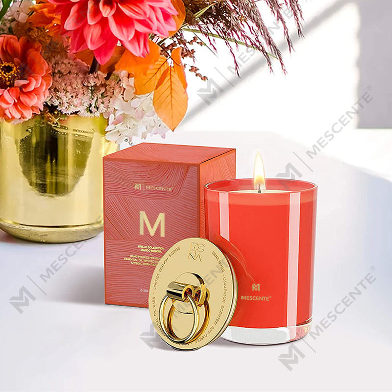 Velas perfumadas de casamento personalizadas com logotipo de cera de soja branca luxuosa M&Scent, vela de acampamento personalizada