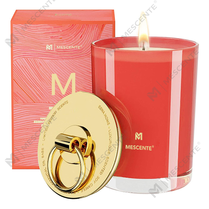 Velas perfumadas de casamento personalizadas com logotipo de cera de soja branca luxuosa M&Scent, vela de acampamento personalizada