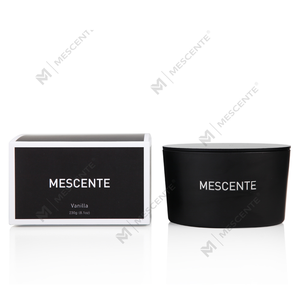 Mescente atacado frasco de vidro de marca própria 3 pavio 100% vela perfumada de cera de soja
