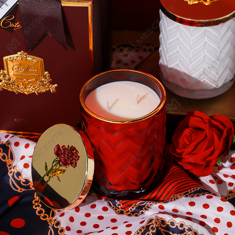 M&Scent atacado personalizado recipiente de marca própria aromaterapia fragrância perfumada aroma velas de soja com cristais