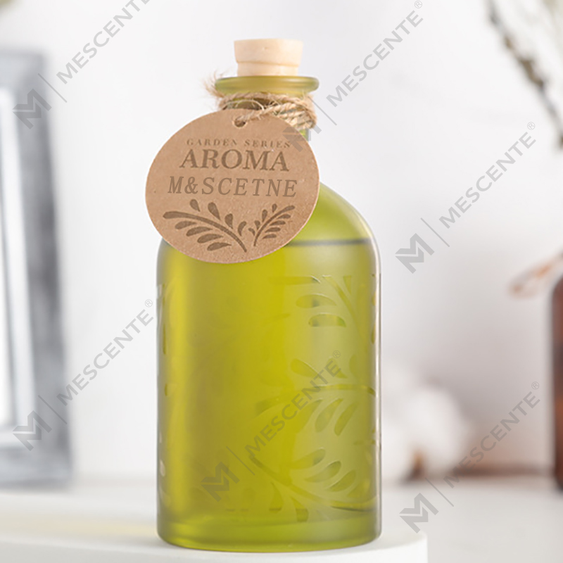 M&Scent Luxury Custom Private Label Garrafa de vidro Flor Difusor de cana líquida com caixa de presente