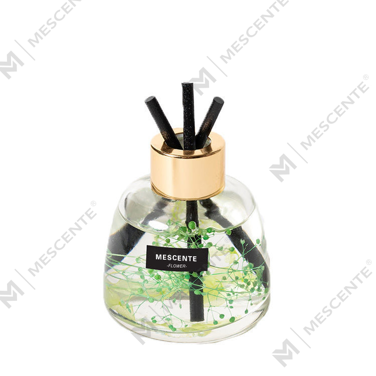 Mini garrafa branca flor perfume aroma reed difusor óleo, fragrância tailândia reed difusor presente conjunto