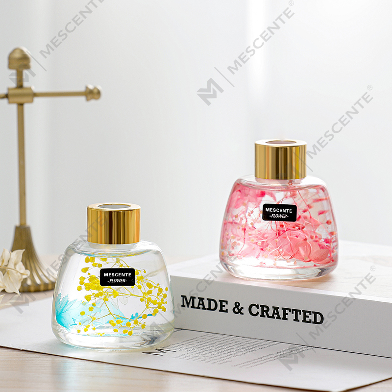 Mini garrafa branca flor perfume aroma reed difusor óleo, fragrância tailândia reed difusor presente conjunto
