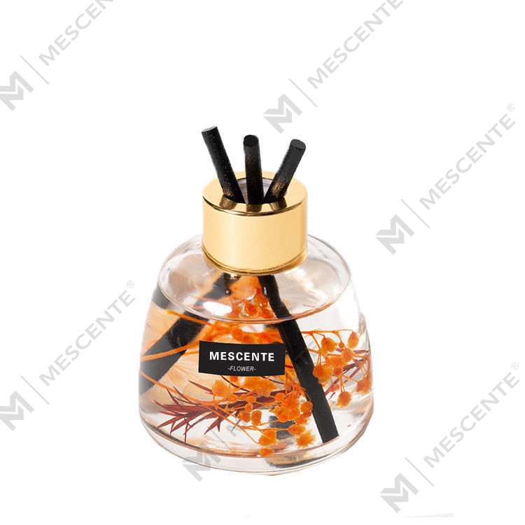 Mini garrafa branca flor perfume aroma reed difusor óleo, fragrância tailândia reed difusor presente conjunto