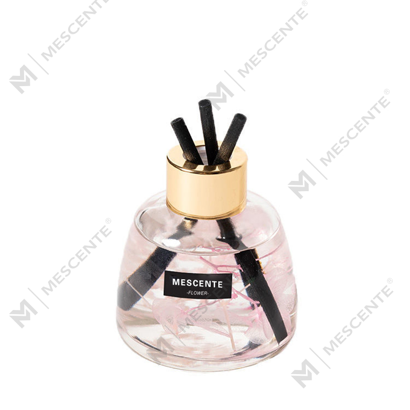 Mini garrafa branca flor perfume aroma reed difusor óleo, fragrância tailândia reed difusor presente conjunto