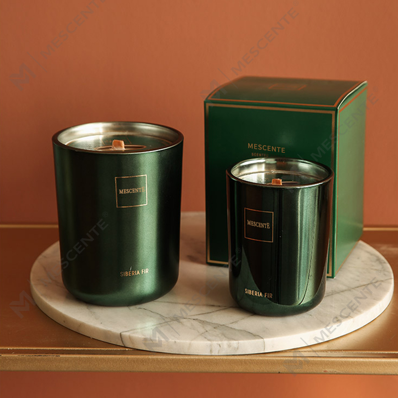 M&Scent atacado personalizado de luxo de marca própria pilar perfumado cera de soja vela de aroma de pavio de madeira