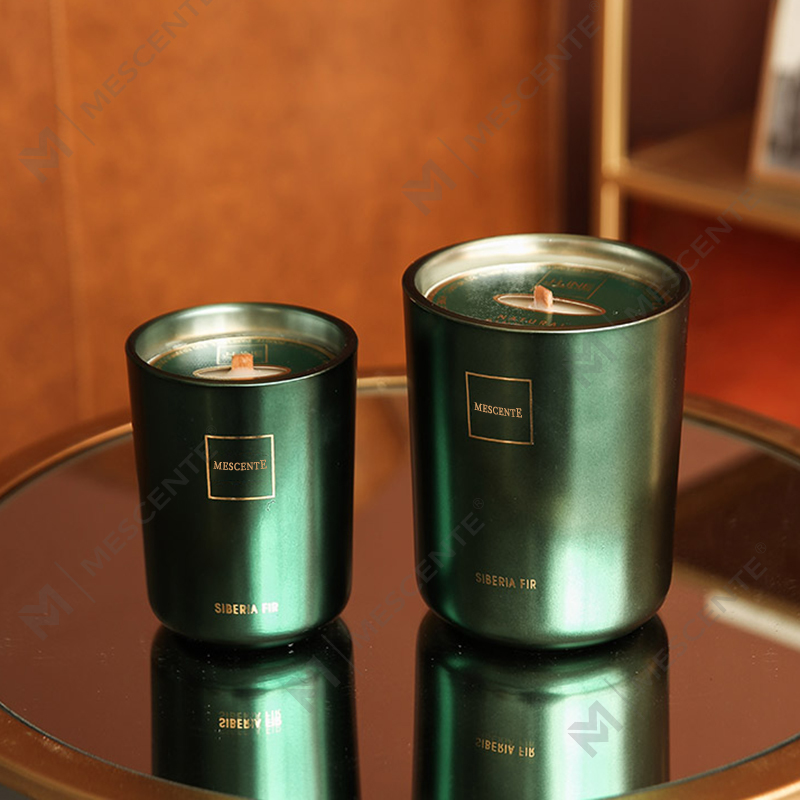 M&Scent atacado personalizado de luxo de marca própria pilar perfumado cera de soja vela de aroma de pavio de madeira
