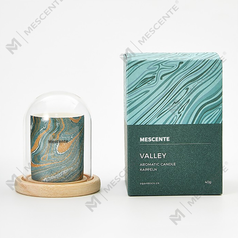 M&Scent atacado barato personalizado de luxo de marca própria pilar perfumado cera de soja vela de aroma de pavio de madeira