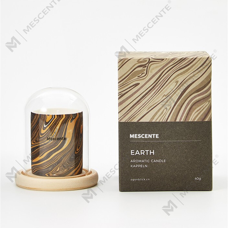 M&Scent atacado barato personalizado de luxo de marca própria pilar perfumado cera de soja vela de aroma de pavio de madeira