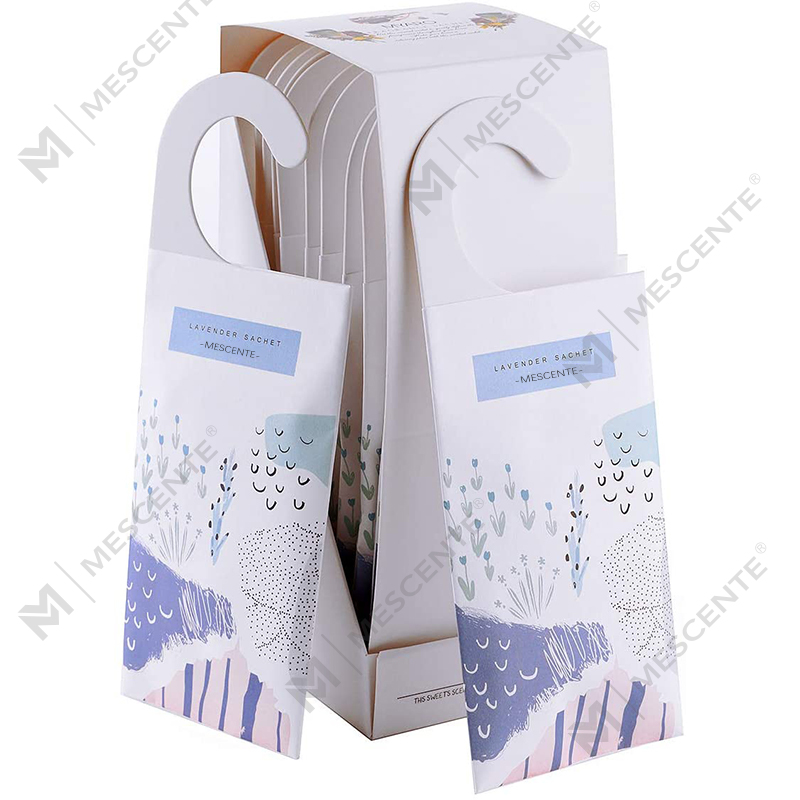M&Scent Novo design personaliza saquinhos perfumados pendurados, saquinhos perfumados para guarda-roupa