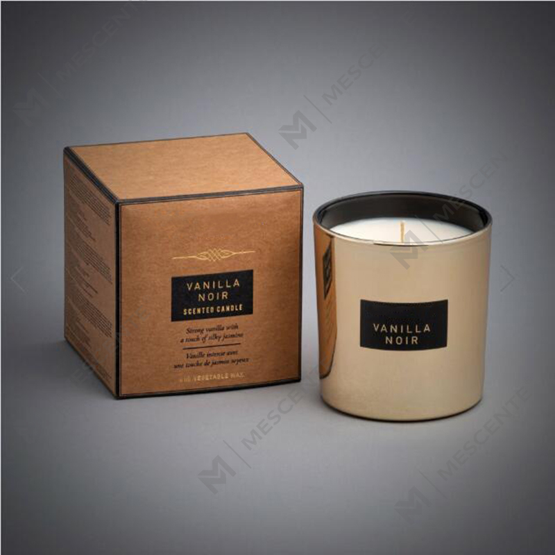 Vela de soja perfumada de vidro espelhado de grande capacidade de 540g