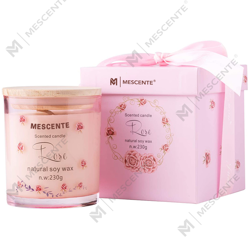 M&Scent Suporte de vidro de luxo feito à mão Pilar de cerâmica espiritual Vela perfumada de baunilha com cristais