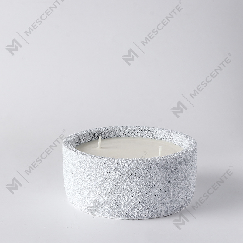 M&Scent Luxury Handmade Logo Pilar Espiritual Velas Vidro Perfumado Com Cristais, Vela de 3 Pavios