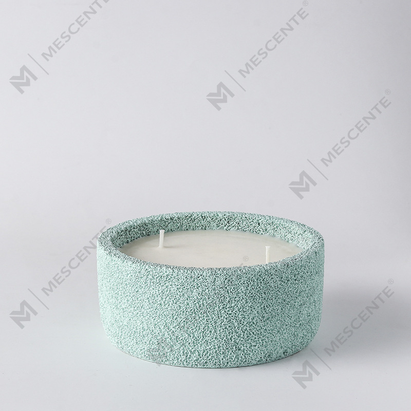 M&Scent Luxury Handmade Logo Pilar Espiritual Velas Vidro Perfumado Com Cristais, Vela de 3 Pavios