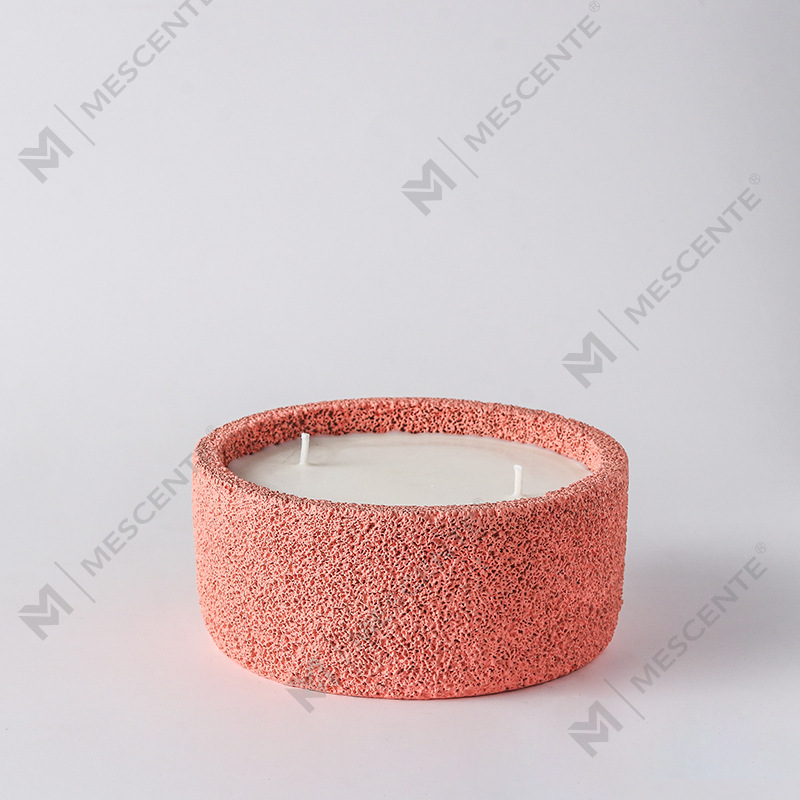 M&Scent Luxury Handmade Logo Pilar Espiritual Velas Vidro Perfumado Com Cristais, Vela de 3 Pavios