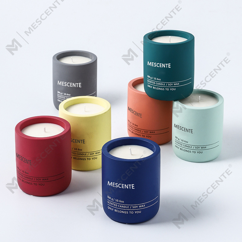 M&Scent Vela de cera de soja perfumada de cerâmica de cristal de marca própria de massagem de luxo decorativa personalizada M&Scent