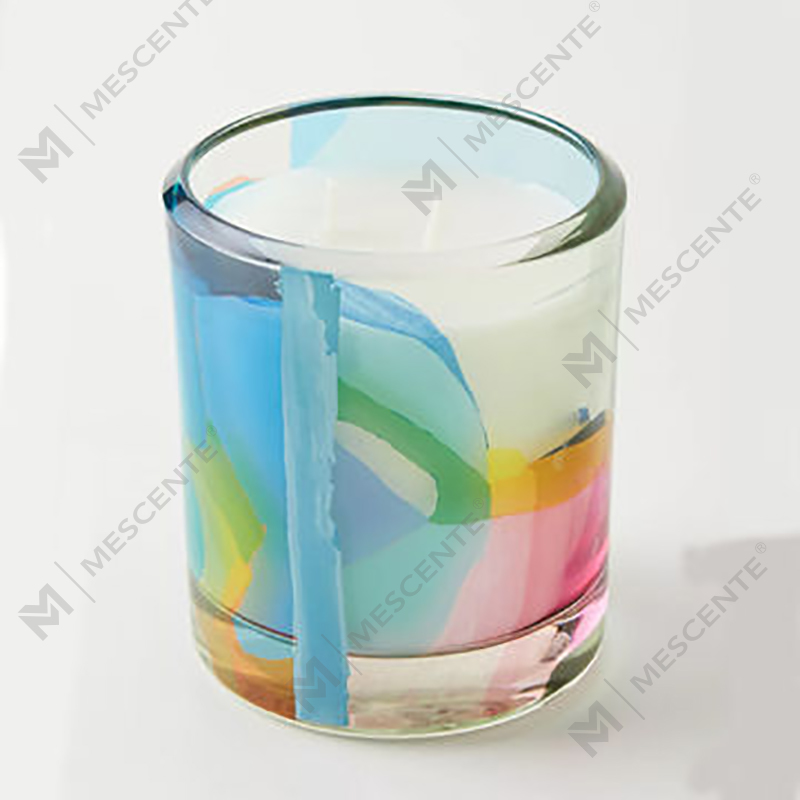 M&Scent Velas de cera de soja com aroma de cristal de vidro preto de marca própria de decoração personalizada de luxo por atacado