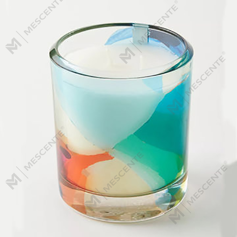 M&Scent Velas de cera de soja com aroma de cristal de vidro preto de marca própria de decoração personalizada de luxo por atacado