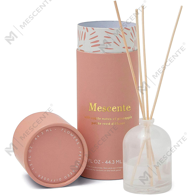 M&Scent Luxury Custom Large Rose Gold Garrafa de vidro Flor Difusor de palheta líquida de marca própria com caixa de presente