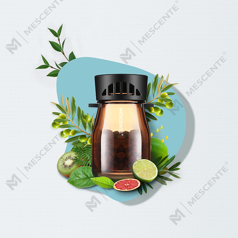 Frascos de ambientador para carro com logotipo personalizado orgânico M&Scent mini fragrância, bomba de ar para carro