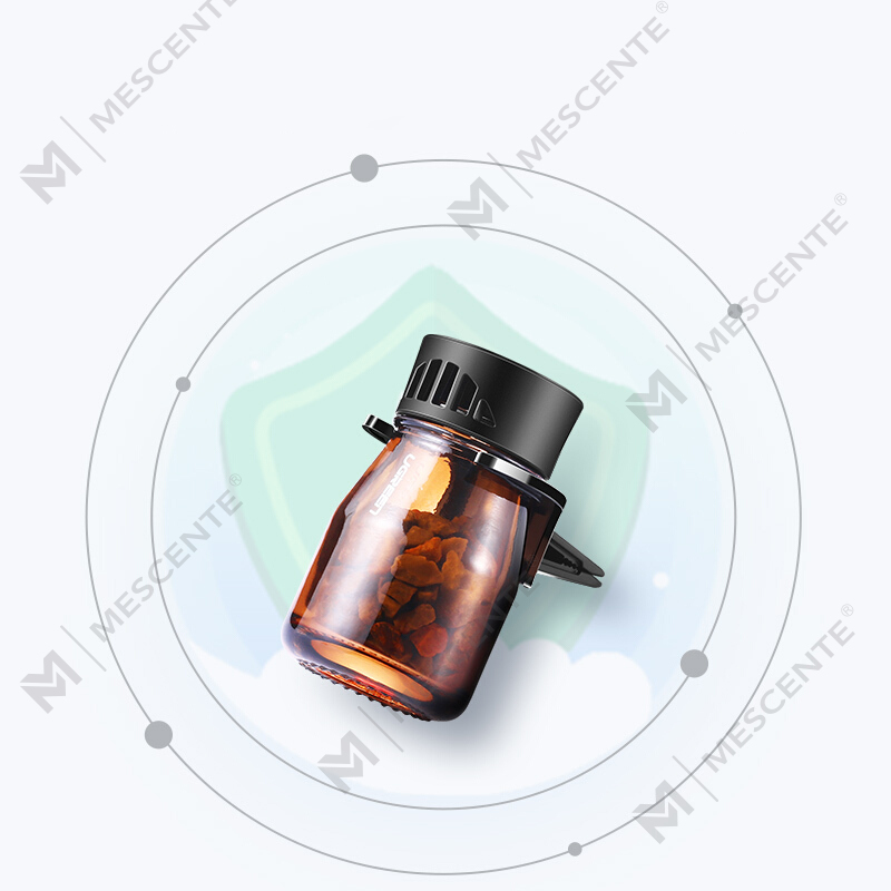 Frascos de ambientador para carro com logotipo personalizado orgânico M&Scent mini fragrância, bomba de ar para carro