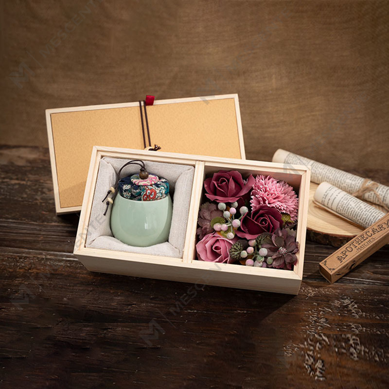 Vela de parafina de aromaterapia com coluna de cerâmica para pedido em massa de decoração de luxo M&Scent