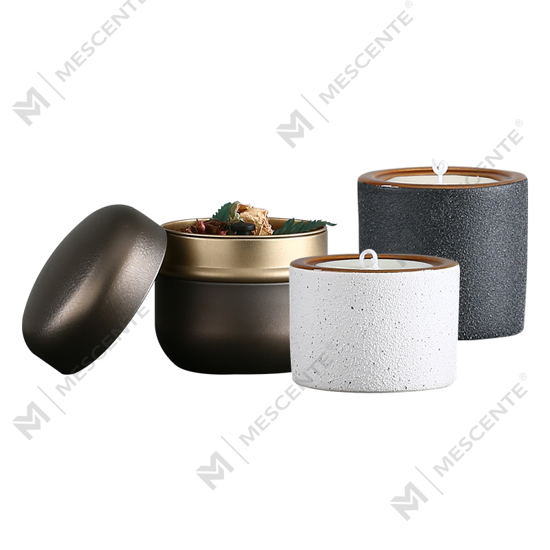 Vela de cera de soja perfumada Woodwick de marca própria decorativa personalizada de luxo M&Scent
