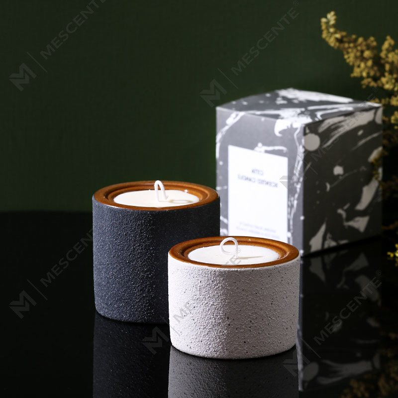 Vela de cera de soja perfumada Woodwick de marca própria decorativa personalizada de luxo M&Scent