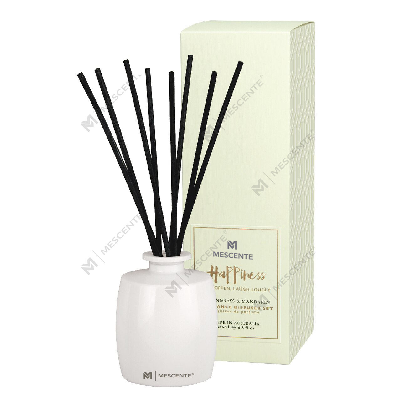 M&Scent Grande garrafa de vidro Home Essentials Aroma Reed Difusor Gift Set com palitos de rattan