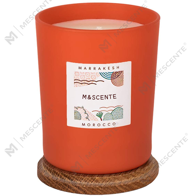 Marca própria personalizada da M&Scent feita de velas chiques coloridas de cera de soja perfumadas