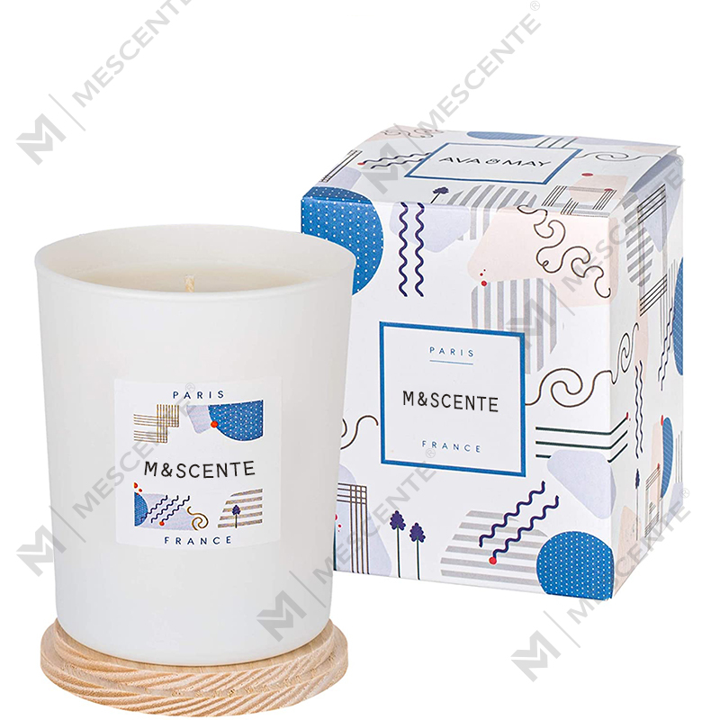 Marca própria personalizada da M&Scent feita de velas chiques coloridas de cera de soja perfumadas