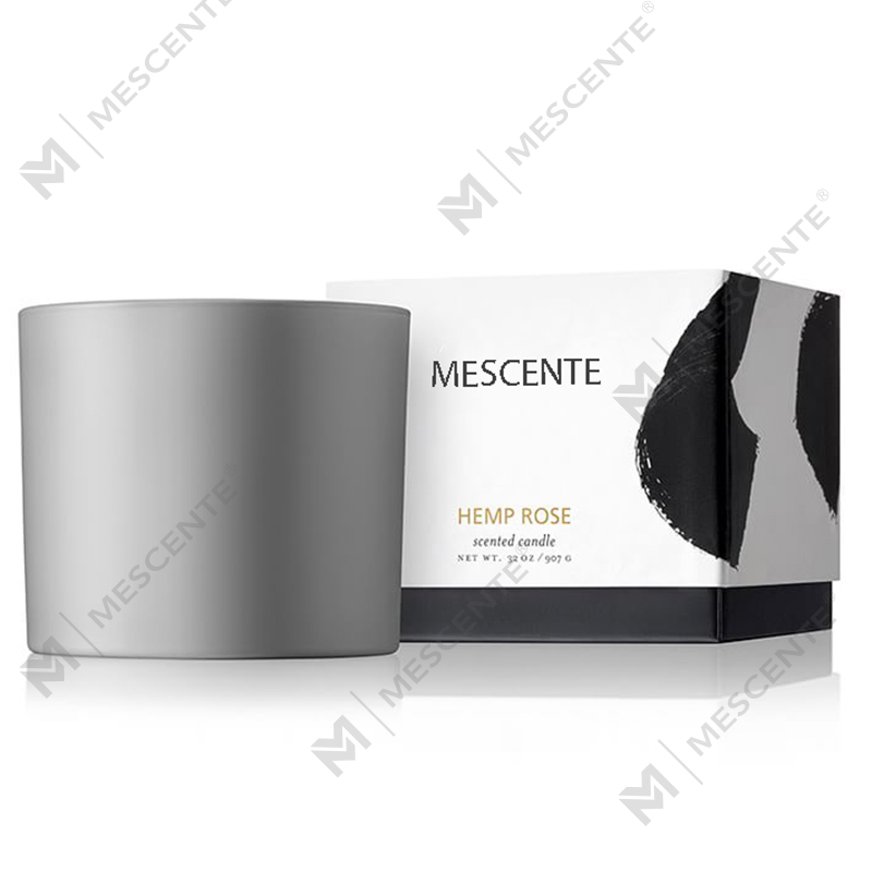 Vela de cera de soja perfumada com frasco de vidro amplamente utilizado de Natal natural M&SCENT com caixa dobrável