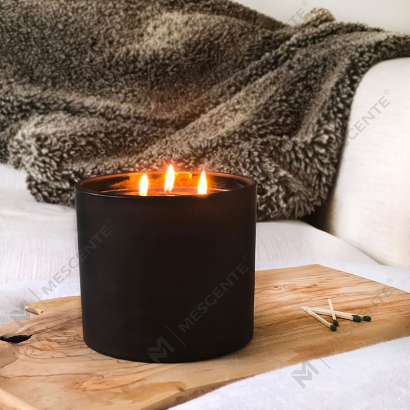 Vela de cera de soja perfumada com frasco de vidro amplamente utilizado de Natal natural M&SCENT com caixa dobrável