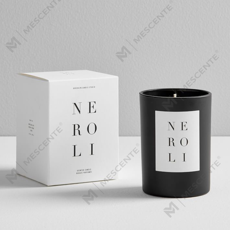 Vela de cera de soja perfumada com frasco de vidro para decoração de casa personalizada