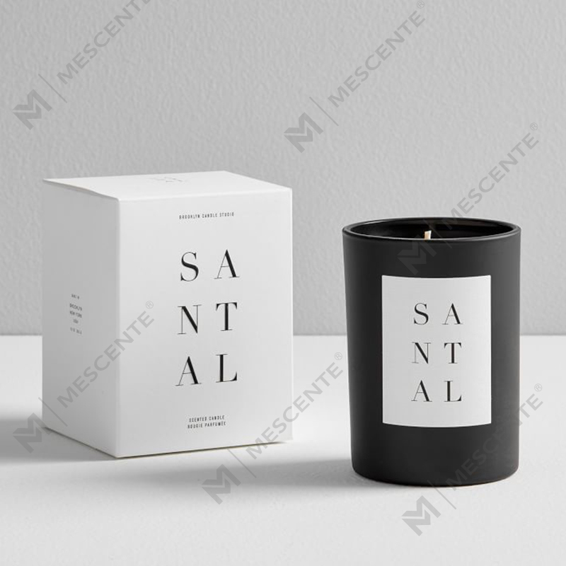 Vela de cera de soja perfumada com frasco de vidro para decoração de casa personalizada