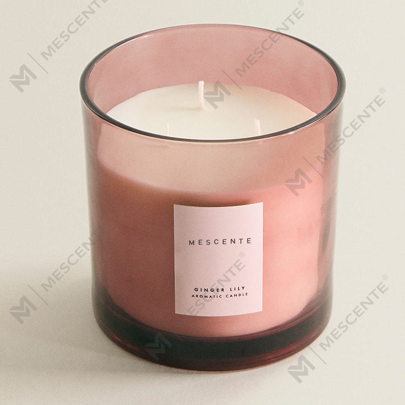M&S cent Luxury Custom 3 Wick Soy Candles com tampa de madeira A29273-1
