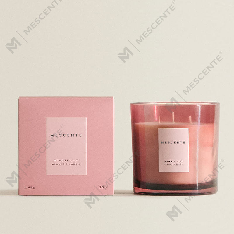 M&S cent Luxury Custom 3 Wick Soy Candles com tampa de madeira A29273-1