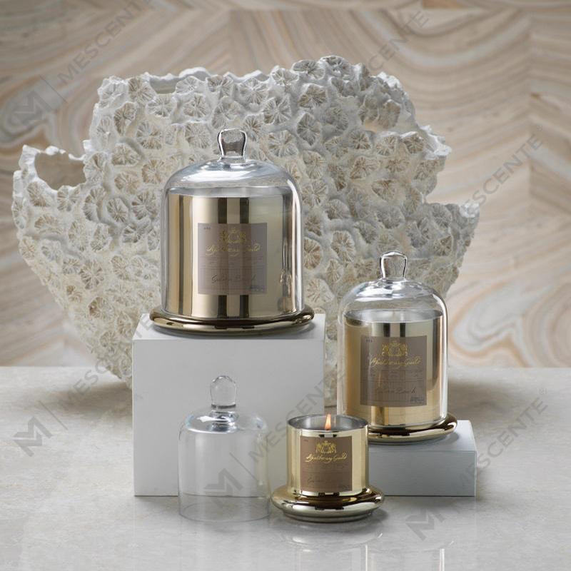 M&Scent Decorativo Romântico Casamento Sino Jar Tampa De Cúpula De Vidro Vela Perfumada A29275