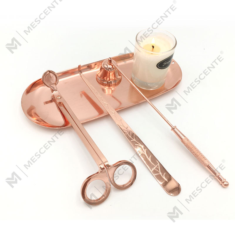 Mescente 4 em 1 vela Snuffer Wick Trimmer Dipper Set A99133-3