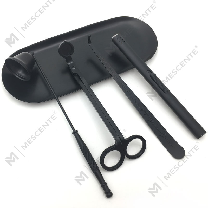 Mescente 4 em 1 vela Snuffer Wick Trimmer Dipper Set A99133-3