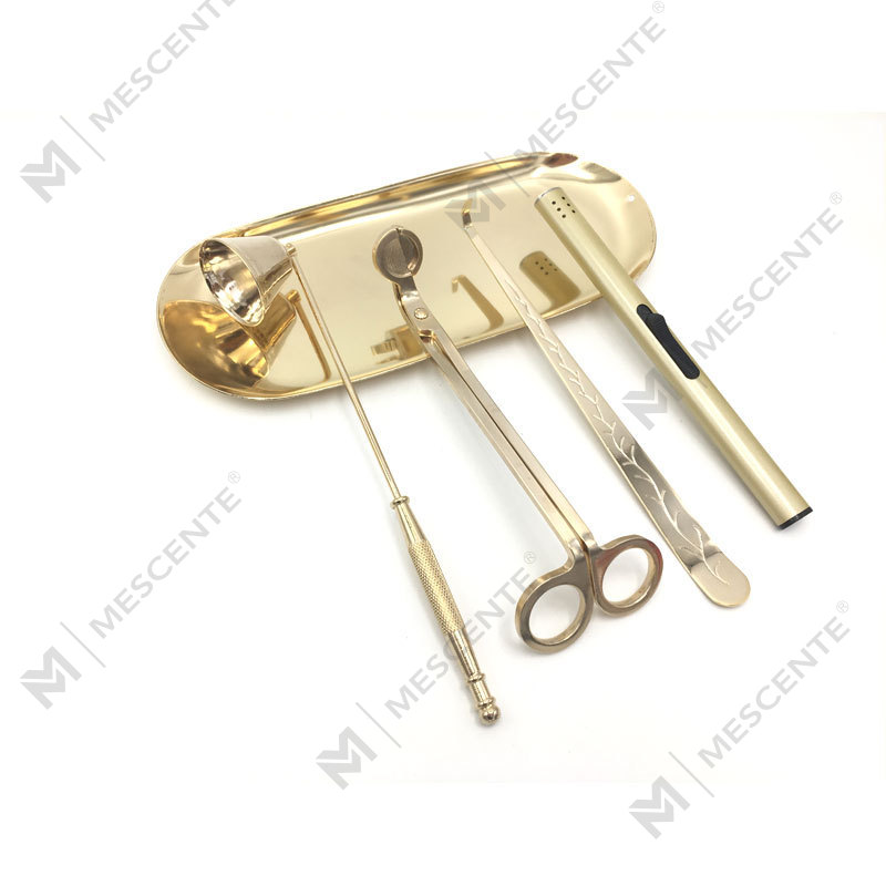 Mescente 4 em 1 vela Snuffer Wick Trimmer Dipper Set A99133-3