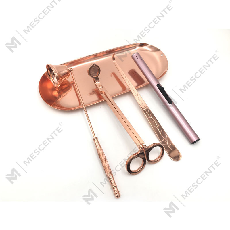 Mescente 4 em 1 vela Snuffer Wick Trimmer Dipper Set A99133-3