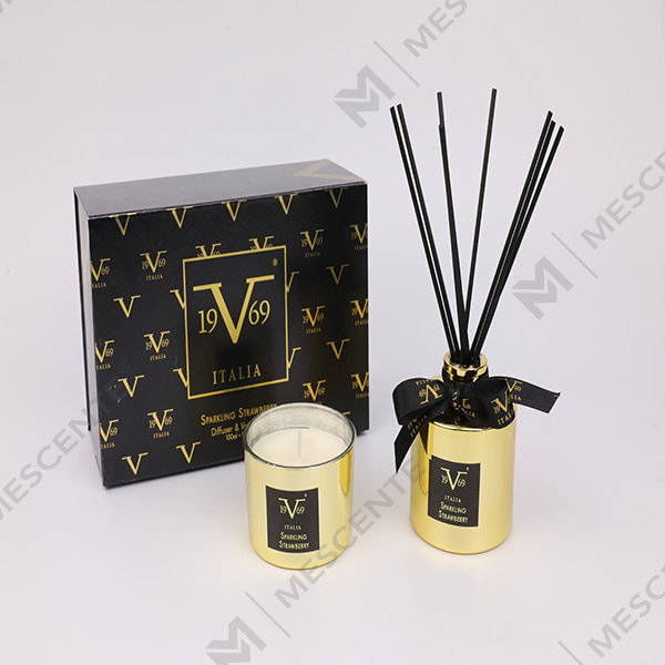 M&Scent Home Fragrance Reed Diffuser Gift Set com vela perfumada A29260-2