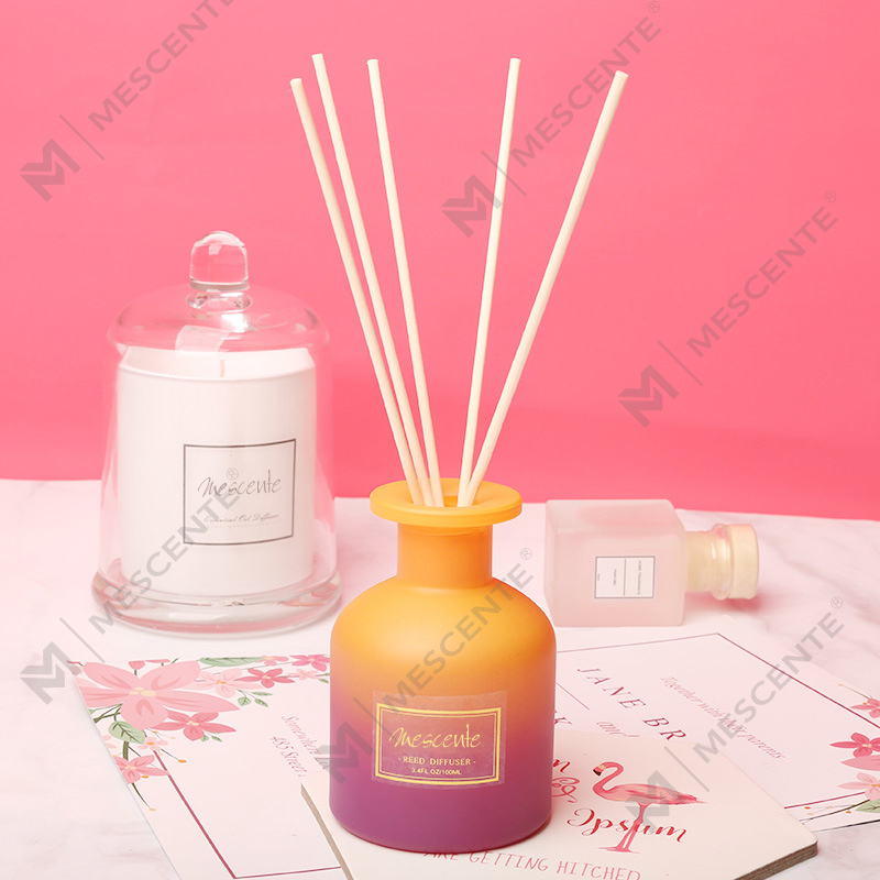 Difusor de palheta de fragrância doméstica com frasco redondo de marca própria M&Scent