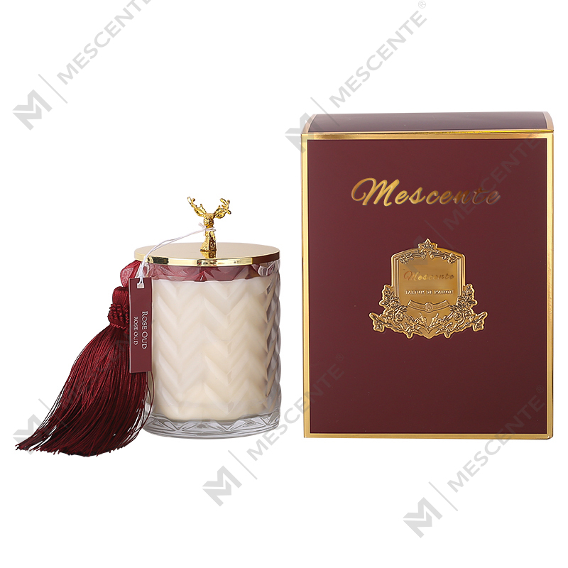 M&Scent atacado personalizado recipiente de marca própria aromaterapia fragrância perfumada aroma velas de soja com cristais