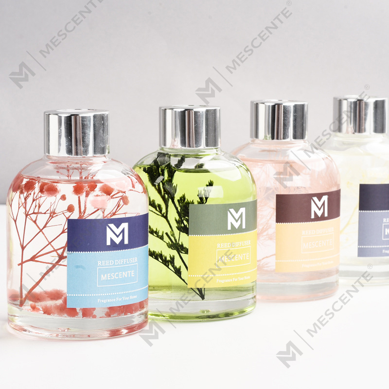 Conjunto de presentes com difusores de palheta para ambientador de casamento