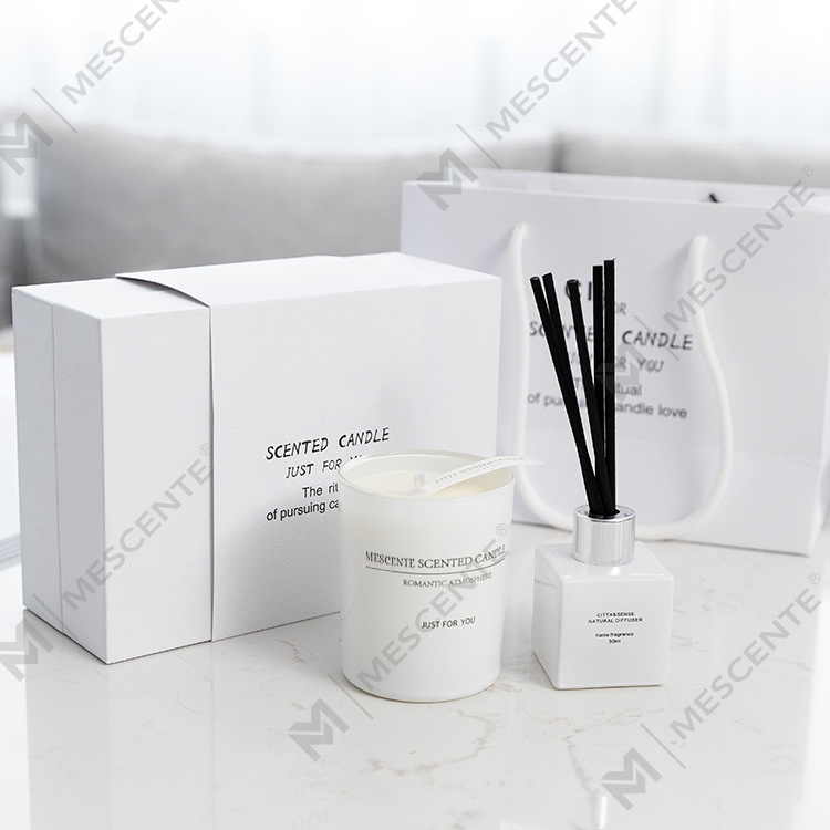 140g casa perfumada vela fragrância Reed Diffuser Gift Set A99199