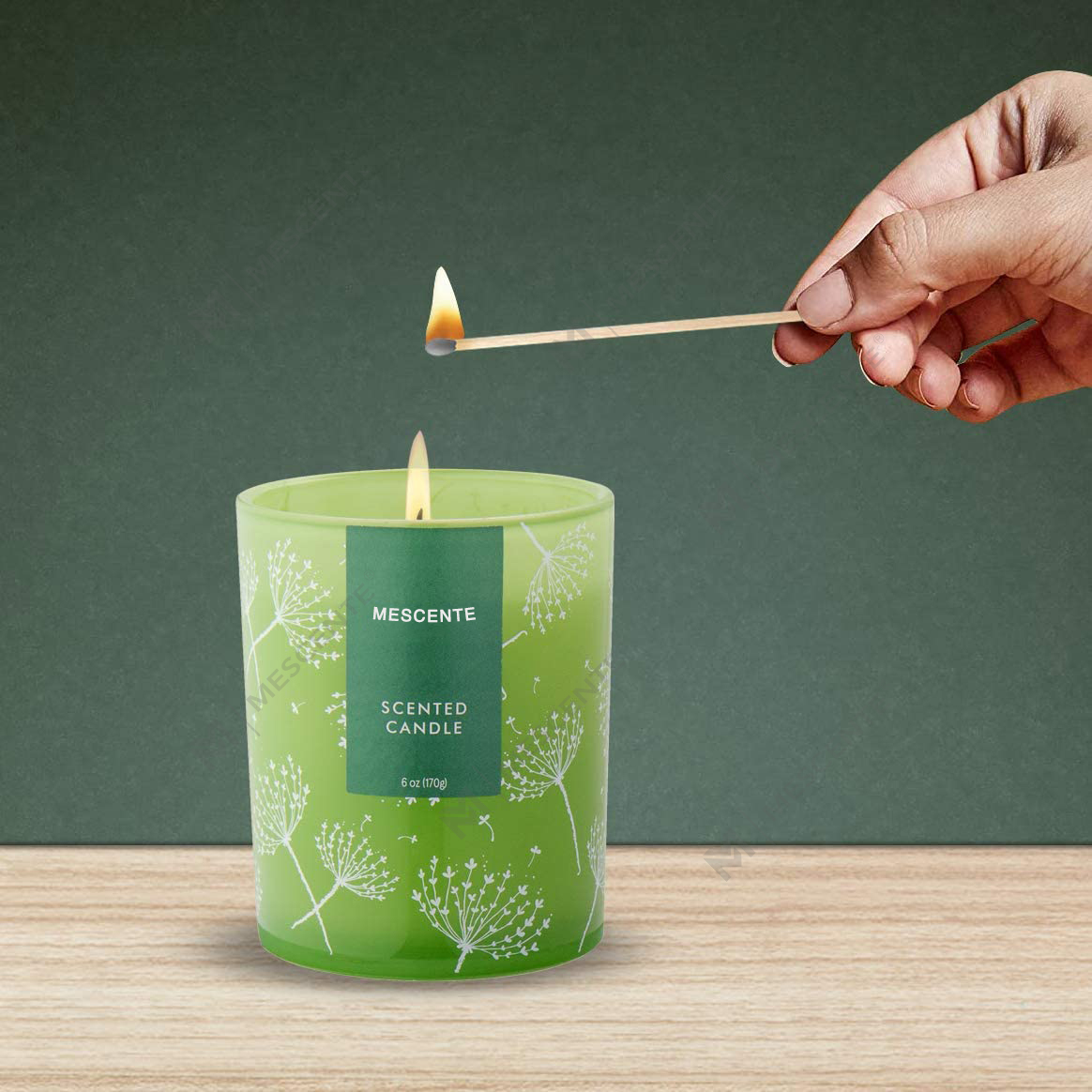 M&S perfume em forma de logotipo personalizado, amostra de impressão de velas perfumadas de aromaterapia, velas perfumadas com flores secas