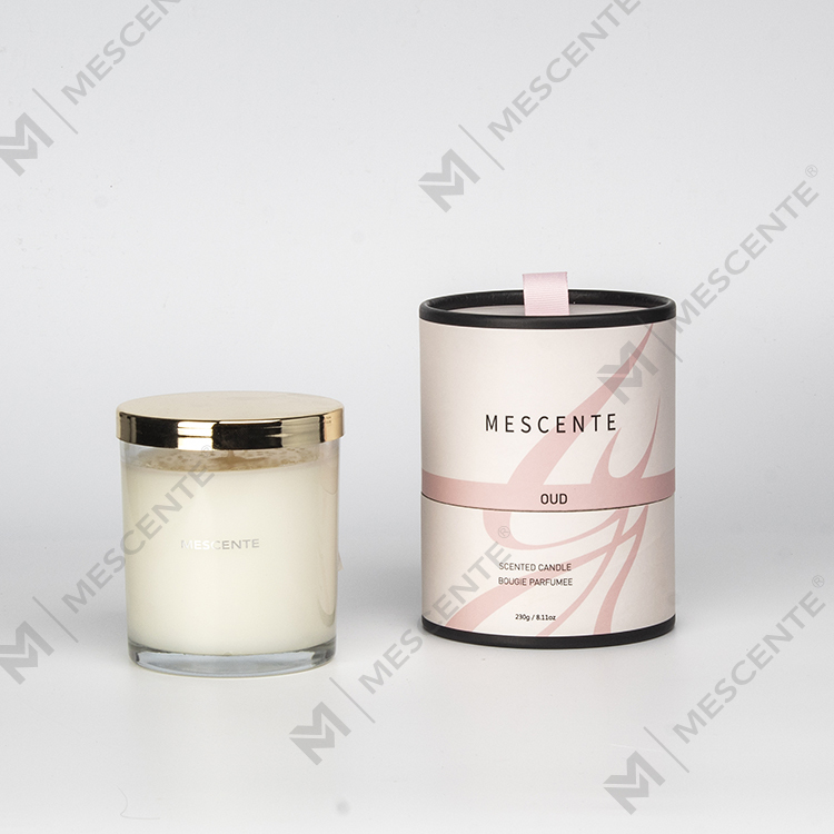 Velas perfumadas de Natal de marca própria de luxo Mescente com pavio de madeira