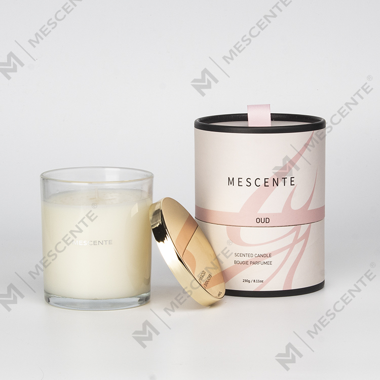 Velas perfumadas de Natal de marca própria de luxo Mescente com pavio de madeira